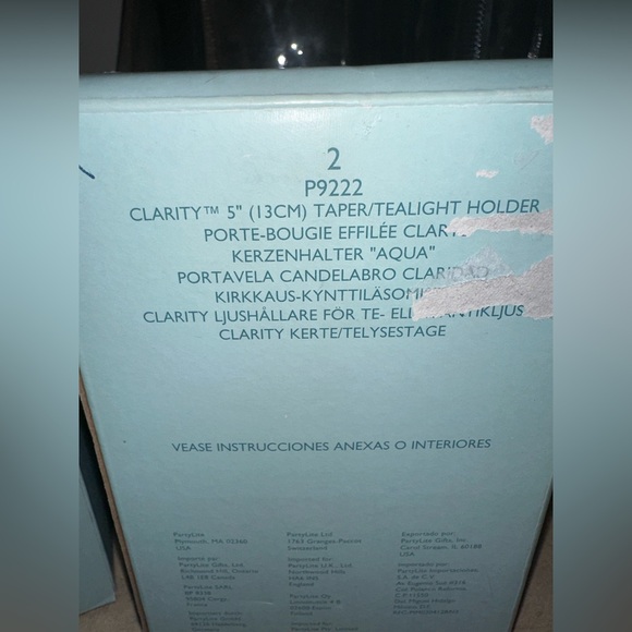 Partylite Clarity Votive Taper Tealight Holder‎  #P9222 5” & #P9221 7” USA - Picture 7 of 8